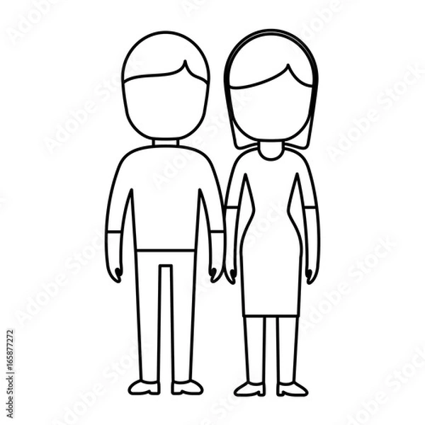 Obraz cartoon couple icon
