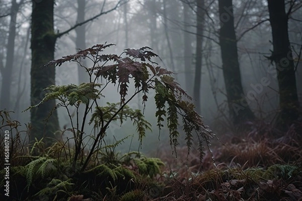 Fototapeta Mist mornings in the forest