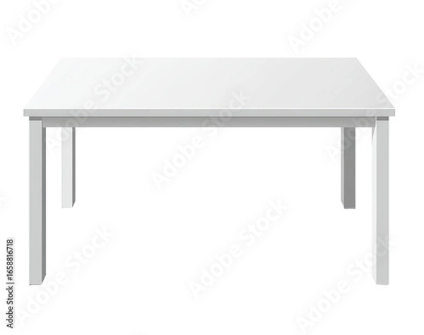Fototapeta Simple, rectangular, white table