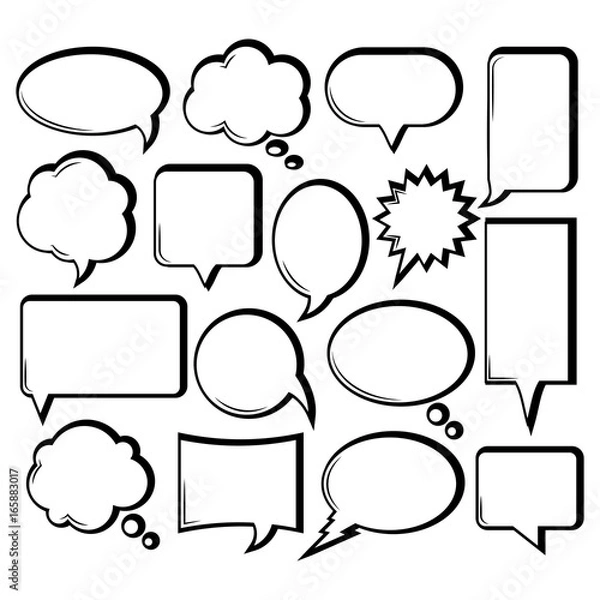 Obraz Comic/Outline Speech Bubble Collection