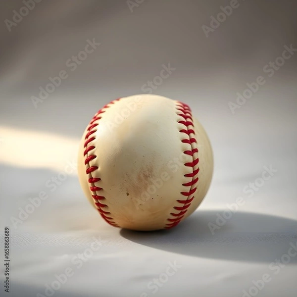 Fototapeta a baseball isolated on gray background