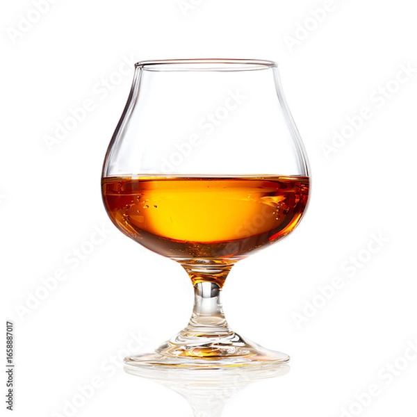 Fototapeta A glass of fine brandy, capturing its rich color and elegant form.