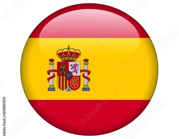 Obraz Circular Spanish flag image