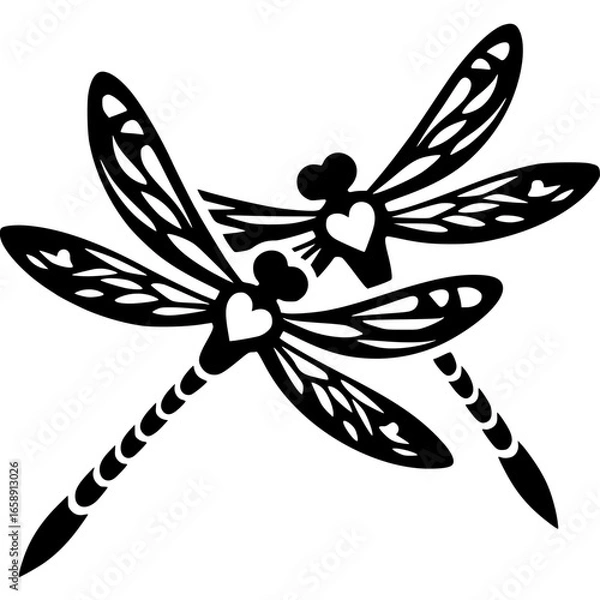 Fototapeta dragonfly vector illustration