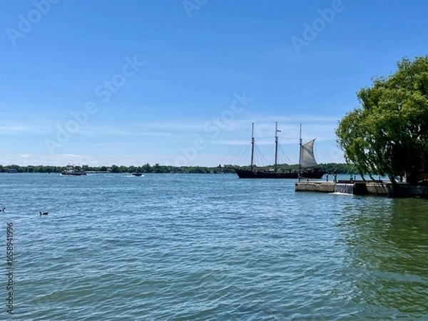 Obraz boat on the river
