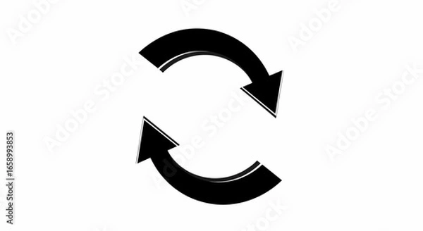 Obraz Circular Arrow Vector Illustration Rotation, Cycle, and Process Concepts