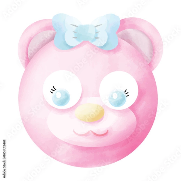 Fototapeta Head Pink bear