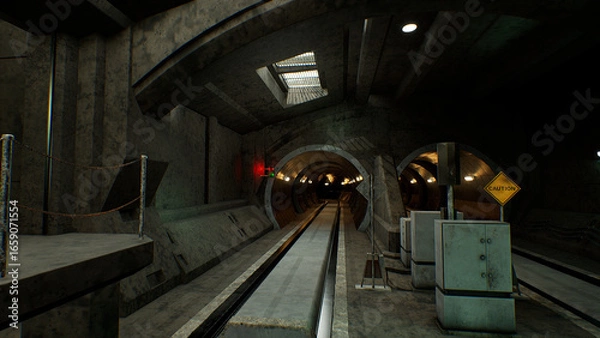 Obraz 地下トンネル　終わりなき通路