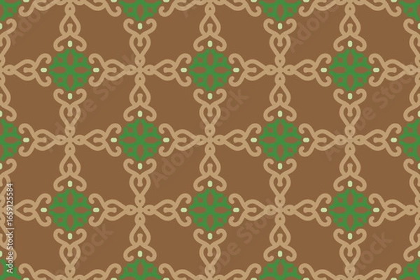 Fototapeta seamless pattern with vintage ornament