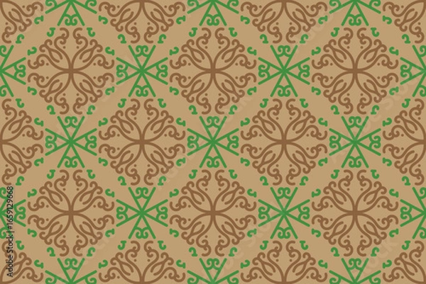 Fototapeta seamless pattern with vintage ornament