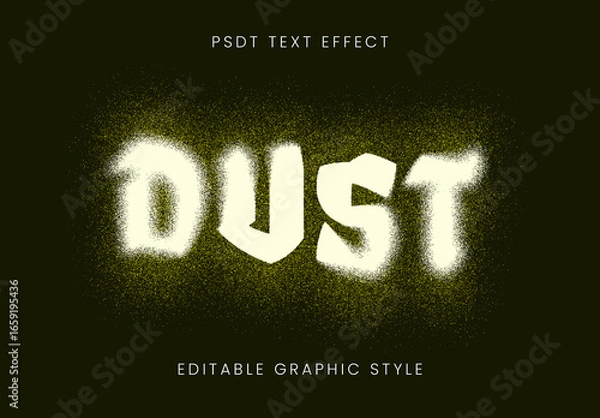 Fototapeta Yellow And White Dust Spray Font Bold Grunge Text Effect