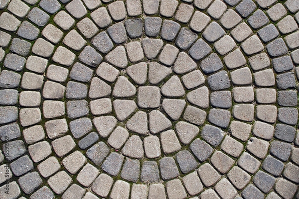 Fototapeta Cobbled pavement background