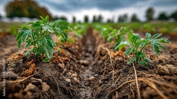 Fototapeta Soil Carbon Sequestration Measurement Tools for Studying Carbon Storage in Soil, Greenhouse Gas Emissions, Soil Fertility, and Climate Change Mitigation in Agricultural and Environmental Research.