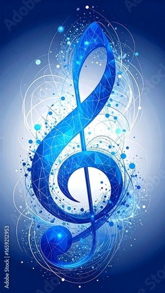Obraz Abstract musical note graphic