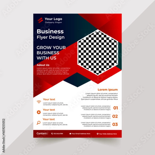 Fototapeta AI Flyer template mockup design