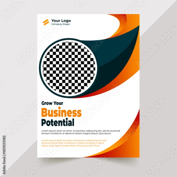 Fototapeta AI Flyer template mockup design