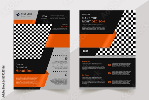 Fototapeta AI Flyer template mockup design