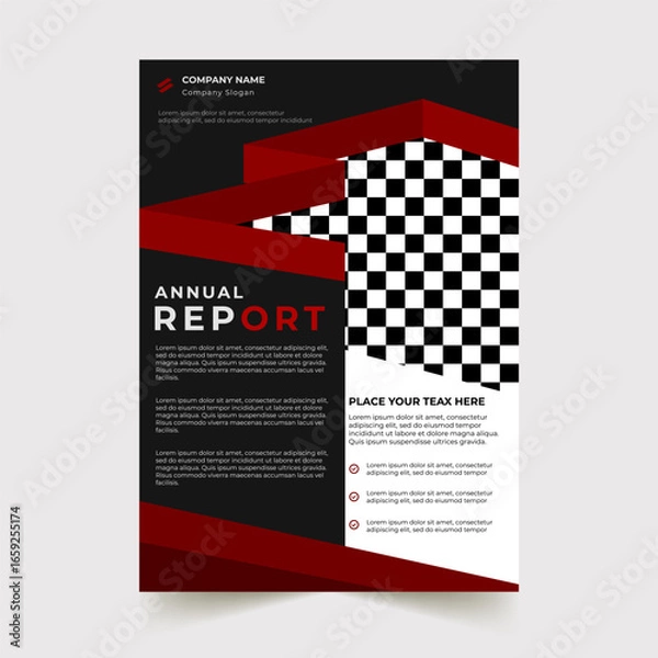 Fototapeta AI Flyer template mockup design