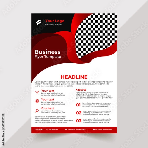 Fototapeta AI Flyer template mockup design