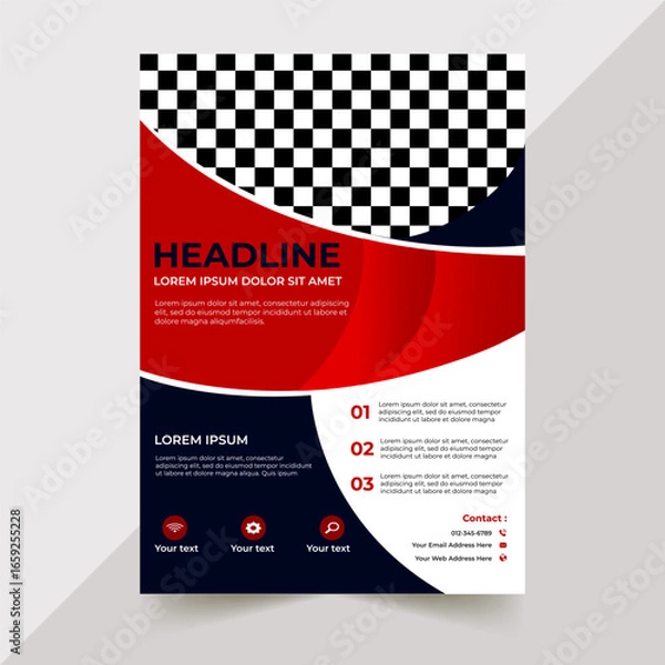 Fototapeta AI Flyer template mockup design