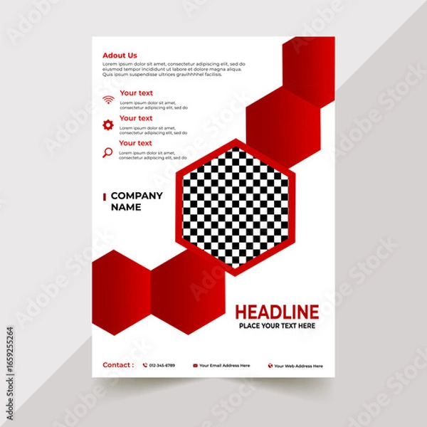 Fototapeta AI Flyer template mockup design