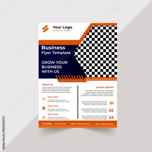 Fototapeta AI Flyer template mockup design