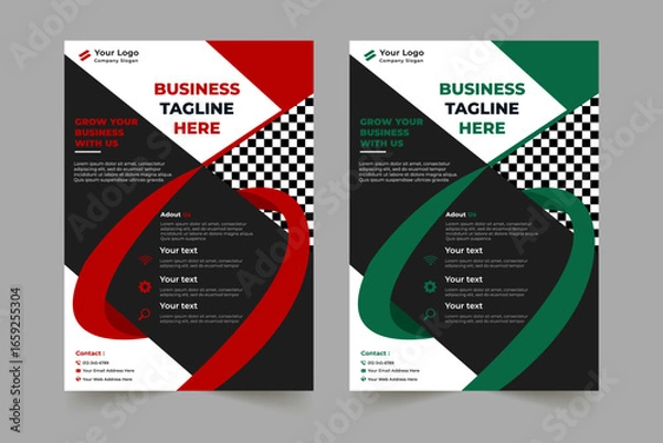 Fototapeta AI Flyer template mockup design