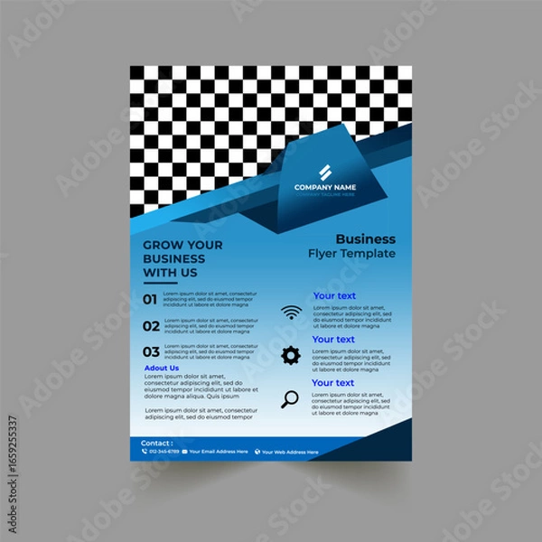 Fototapeta AI Flyer template mockup design