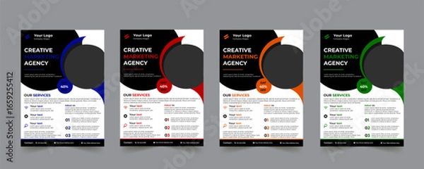 Fototapeta AI Flyer template mockup design