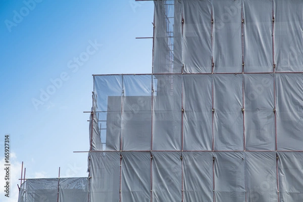 Obraz fabric covered building construction background.