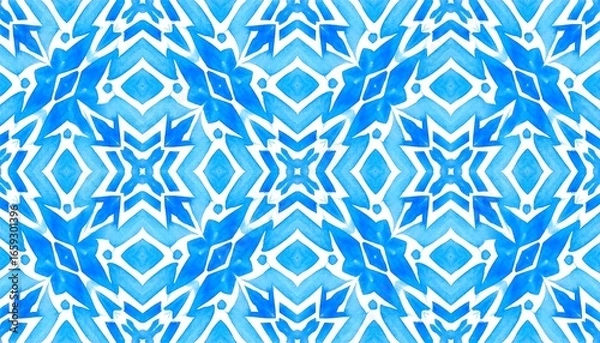 Obraz Abstract, repeating pattern in shades of blue and white