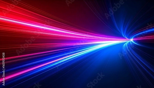 Obraz Abstract speed lines in red and blue