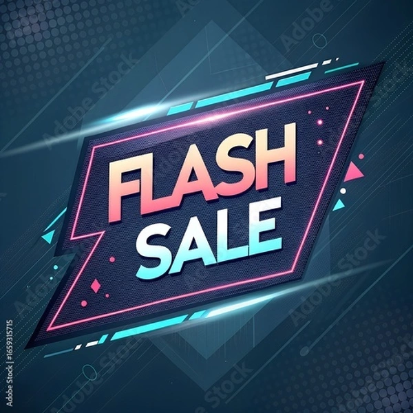 Obraz Digital Glitch Promo poster Design