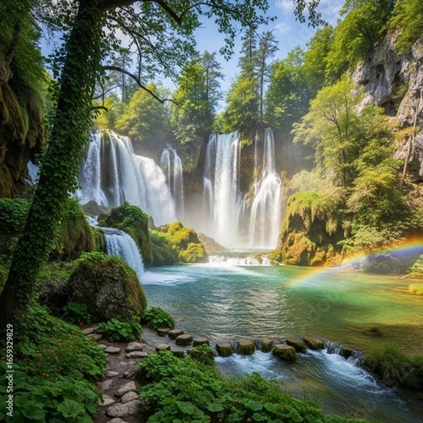 Obraz waterfall in the jungle