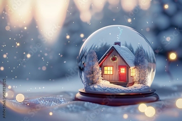 Obraz christmas tree in the snow