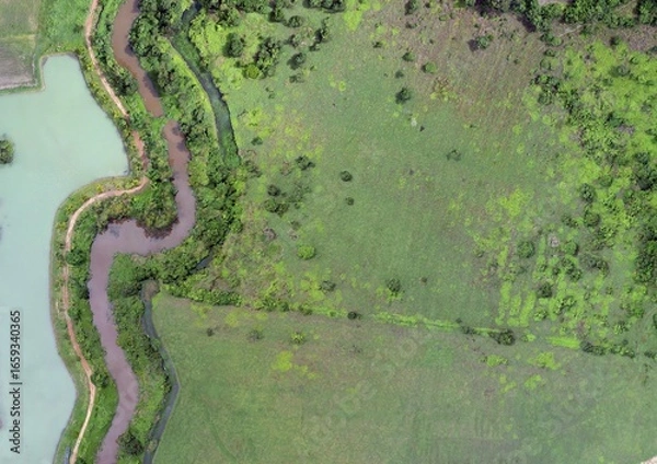 Obraz Top View Aerial Photograph
