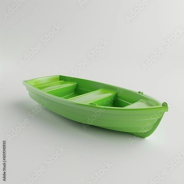 Obraz 3d render of a green ship