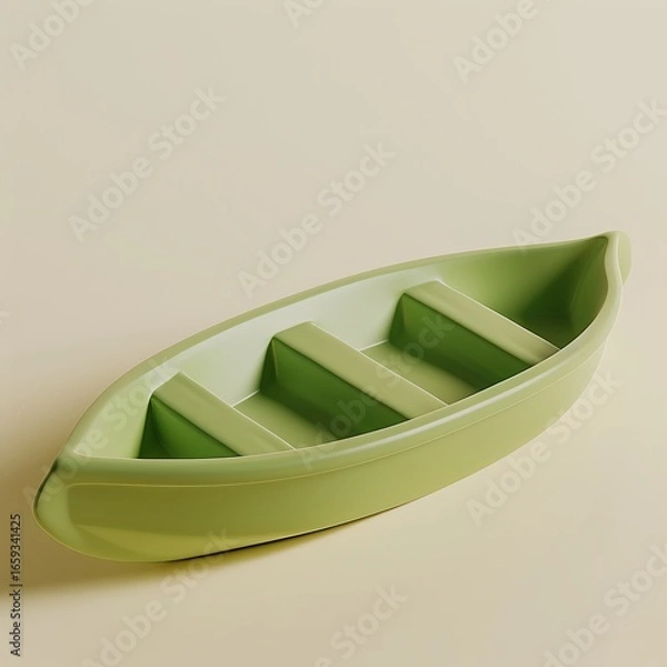 Obraz 3d render of a green ship