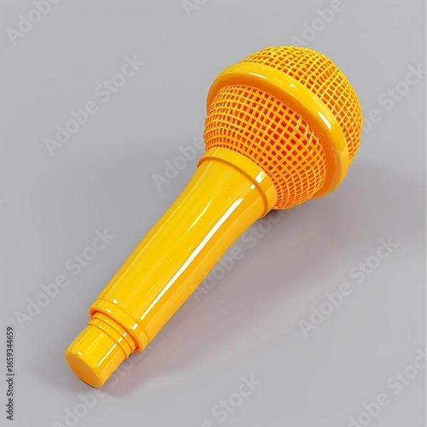 Obraz isolated yellow mic