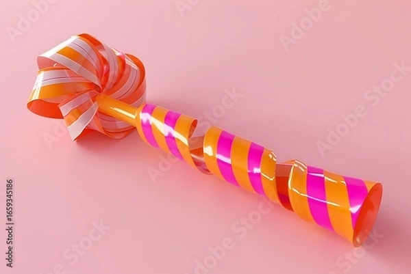 Obraz candy cane and ribbon