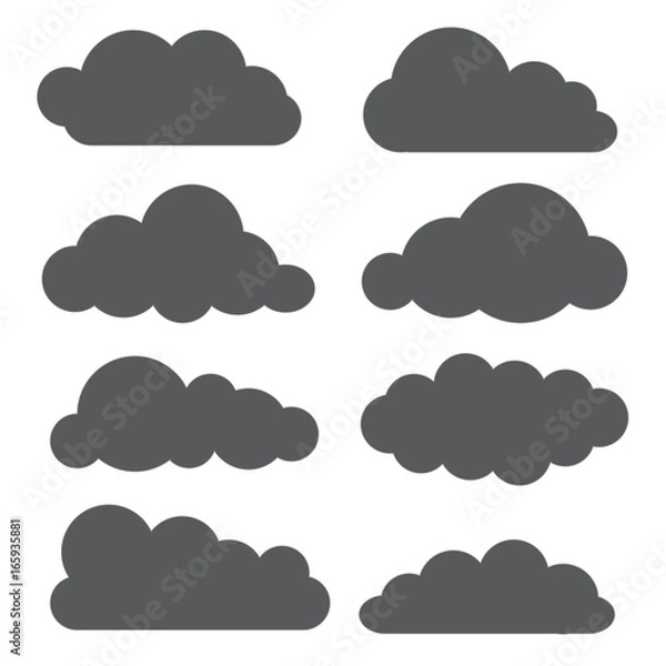 Obraz clouds vector icons