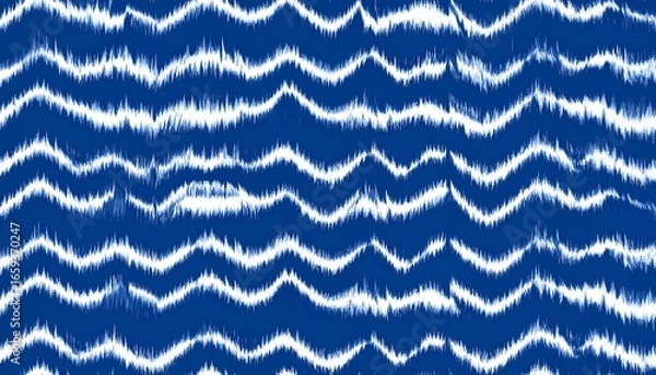 Obraz Abstract tie-dye pattern in deep blue and white