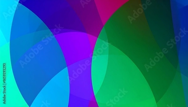 Obraz Abstract vibrant overlapping circles