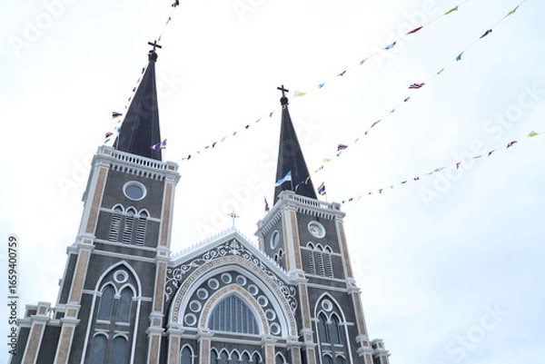 Fototapeta The Cathedral of the Immaculate Conception is a Catholic church located in the city of Chanthaburi.