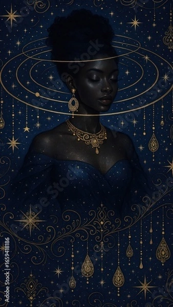 Obraz Elegant celestial goddess portrait