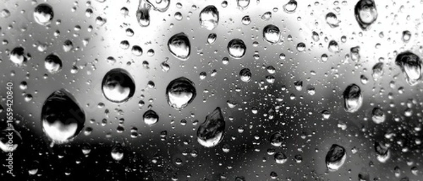 Fototapeta Raindrops on a windowpane