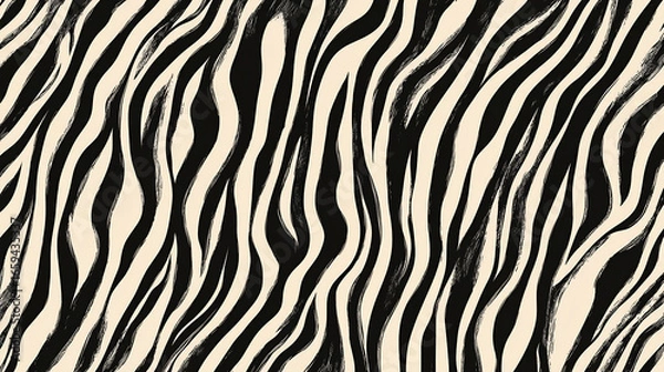 Fototapeta Animal Print Textures of Tiger, Zebra and Leopard Skins for Fashion and Textile Design background,generative ai
