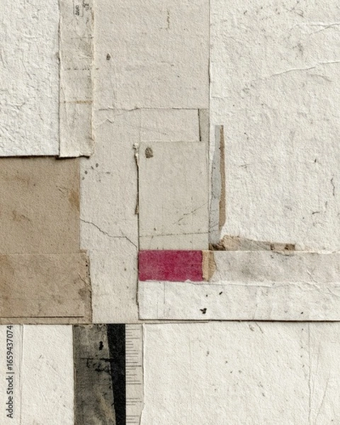 Fototapeta Abstract Collage Of Textured Paper Pieces