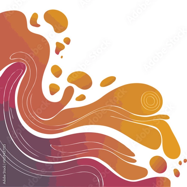 Fototapeta Colorful Gradient Abstract Illustration, Fluid Motion Abstract Background