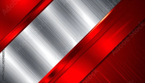 Obraz Red and Silver Abstract Background.